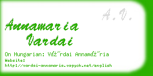 annamaria vardai business card